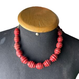 Colar Vermelho Medio