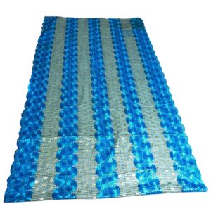 Tecido azul e dourado 420x125 cm