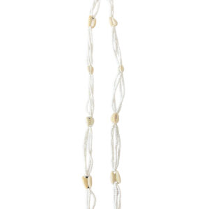 Colar branco de búzios