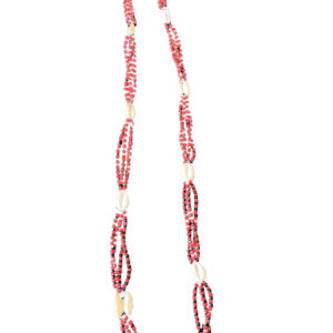 Colar de búzios vermelho e preto